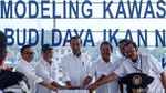 Tawa Semringah Jokowi Saat Resmikan Modeling Tambak Budi Daya Ikan Nila