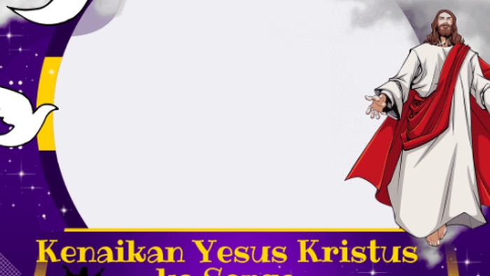 Twibbon Hari Kenaikan Yesus Kristus 2024.