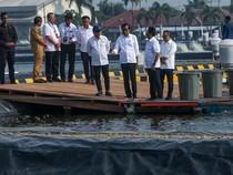 Momen Zulhas Dampingi Jokowi Resmikan Modeling Tambak Budi Daya Ikan Nila Salin