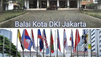 Begini perbandingan Balai Kota Jakarta 1925 vs sekarang. Foto: TikTok/@geminiranja