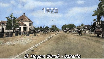 Perbandingan Jalan Hayam Wuruk dulu dan sekarang. Foto: TikTok/@geminiranja