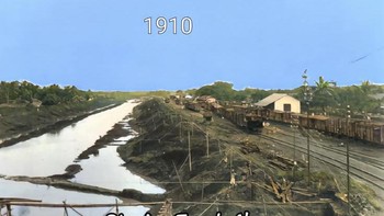 Inilah perbandingan Stasiun Tanah Abang di 1910 dan sekarang. Foto: TikTok/@geminiranja