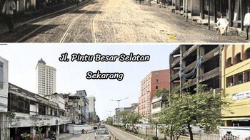 Dulu di 1880 disebut Kampung China. Kini Jalan Pintu Besar Selatan. Foto: TikTok/@geminiranja