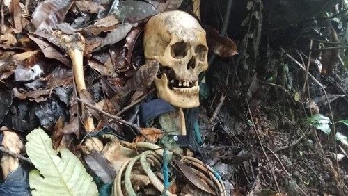 Kerangka tubuh Nikolas Iko ditemukan di hutan Ulu Saka Jemu, Desa Ululoga, Mauponggo, Nagekeo, NTT, pada pada 6 Mei 2024. Ia sebelumnya menghilang sejak 3 Februari 2024. (Foto: Dok. Polsek Mauponggo)