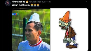 Ketika Witan mirip zombie... Foto: Twitter