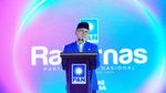 Potret Prabowo-Zulhas di Rakornas PAN