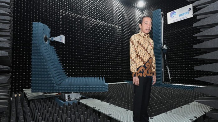 Presiden Joko Widodo saat acara peresmian IDTH BBPPT pada Selasa (7/5/2024).