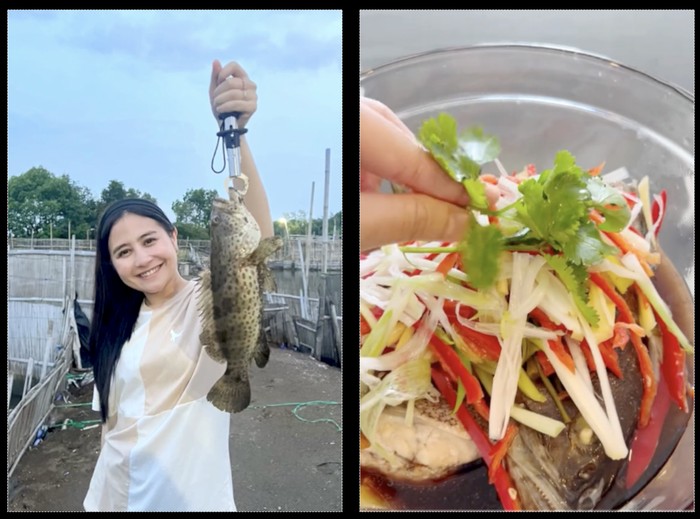 Prilly Latuconsina Masak Ikan Kerapu Kukus Hasil Pancingan Sendiri!