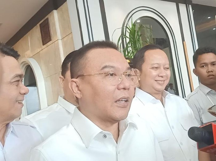 Ketua Harian Partai Gerindra, Sufmi Dasco Ahmad, di Tavia Heritage Hotel, Jakarta Pusat, Kamis (9/5/2024).