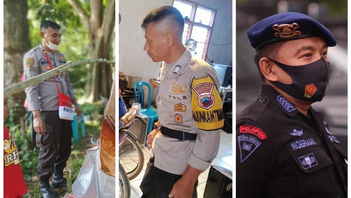 Tiga besar kandidat kategori Polisi Berdedikasi Hoegeng Awards
