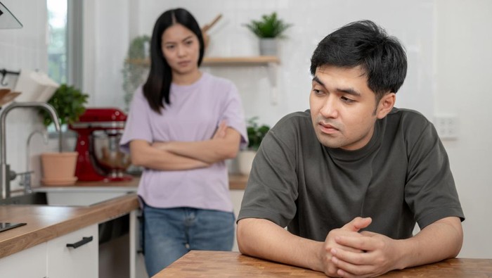 Divorce and quarrels. couples are desperate and disappointed after marriage. Husband and wife are sad, upset and frustrated after quarrels. distrust, love problems, betrayals. family problem.