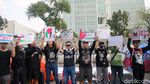Aksi Bela Palestina Kembali Berlangsung di Depan Kedubes Amerika