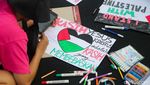 Aksi Bela Palestina Kembali Berlangsung di Depan Kedubes Amerika