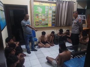 26 Remaja Diduga Gangster di Sidoarjo Diringkus, 10 Sajam Disita