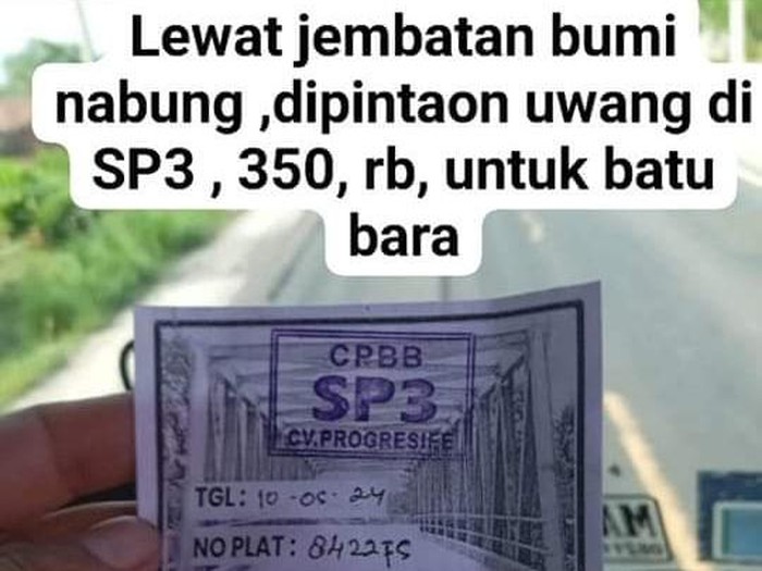 Heboh sopir truk di Lampung Utara dipalak Rp 350 ribu saat lewat jembatan