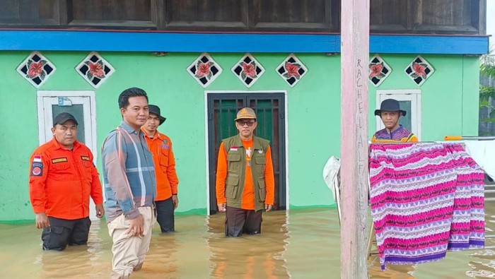 Kondisi banjir yang menerjang sejumlah desa di Ogan Ilir