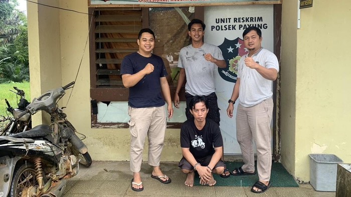 Muhadir alias Budong (34), pelaku penganiayaan terhadap sepupunya diringkus polisi.