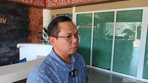 Kepala Kantor Otoritas Bandara Wilayah IV Agustinus Budi Hartono di Badung, Jumat (10/9/2024). (Aryo Mahendro/detikBali).