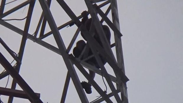 Pria Sumedang panjat tower 60 meter