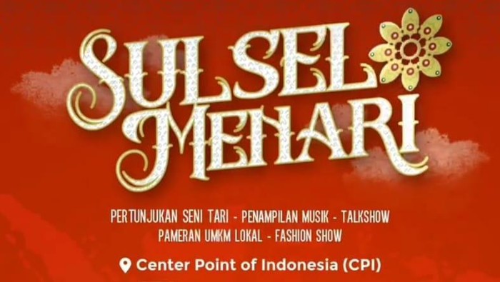 Flyer pentas budaya bertajuk Sulsel Menari.