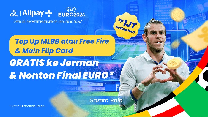 Semakin sering melakukan top up, maka semakin besar peluang menang hadiah tiket gratis final Euro 2024 plus akomodasi ke Jerman. Selain itu dengan main Flip Card di A+ Rewards juga, kamu bisa menangin cashback Saldo DANA Rp 1 Juta setiap harinya, lho.