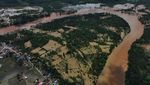 Banjir Bandang di Konawe Utara Dilihat dari Udara