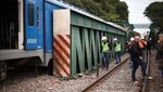 Foto Udara Tabrakan Kereta Api di Argentina