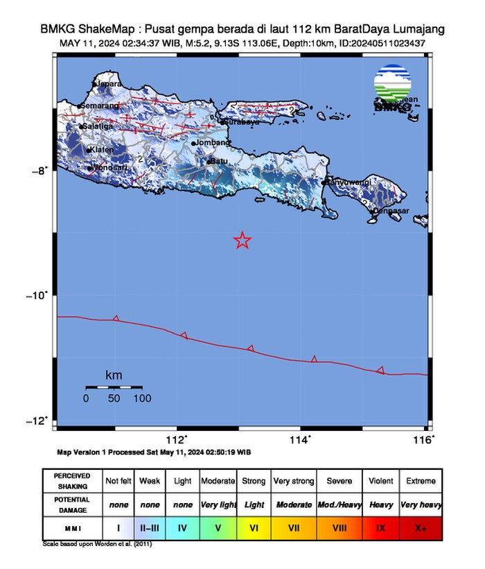 Gempa M 5 Guncang Lumajang