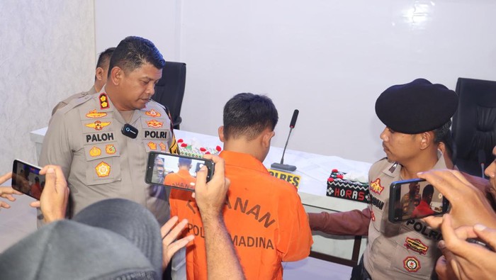 Pelaku pembunuhan Arni Lubis (70) di Madina. (Dok Polres Madina)