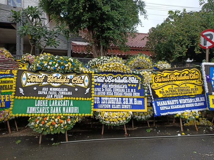 Rumah duka Jaksa Agung Muda Tindak Pidana Umum Kejaksaan Agung (Jampidum Kejagung) Fadil Zumhana di Cipete, Jaksel, Sabtu (11/5/2024) sore.