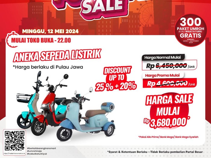 Transmart Full Day Sale-Sepeda listrik