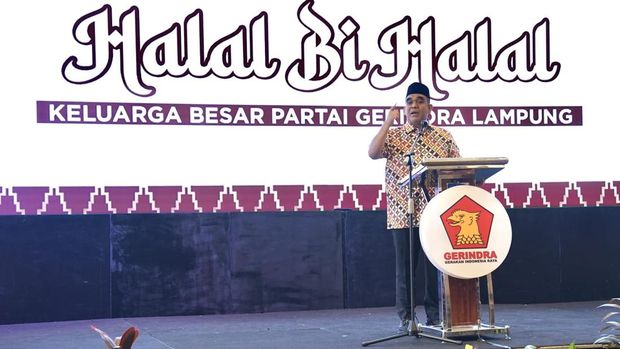 Ahmad Muzani memperkenalkan Rahmat Mirzani Djausal sebagai cagub Lampung dari Partai Gerindra (dok.istimewa)