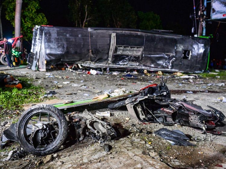 Foto Lengkap TKP hingga Evakuasi Kecelakaan Maut Bus di Subang