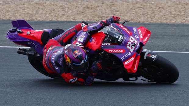 MotoGP - French Grand Prix - Bugatti Circuit, Le Mans, France - May 12, 2024 Prima Pramac Racing's Jorge Martin in action during the MotoGP race REUTERS/Gonzalo Fuentes