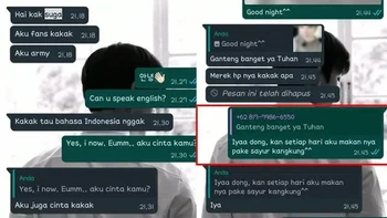 Suga aja makan kangkung, yuk adik-adik jangan lupa makan sayur! Foto: X/subtanyarl