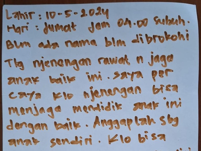 Lokasi penemuan penemuan bayi lelaki beserta surat tulisan tangan di Kelurahan Cepu, Kabupaten Blora, Minggu (12/5/2024).