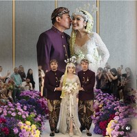 Penyanyi dengan nama lengkap Ni Luh Ketut Mahalini Ayu Raharja ini tetap terlihat kompak dengan sang kakak yakni I Gede Dion Raharja dan I Made Jody Raharja saat momen lamaran hingga hari akad pernikahan. Foto: Dok. AXIOO via Instagram Mahalini