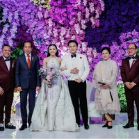 Pernikahan Mahalini dan Rizky Febian berlangsung harmoni dan meriah. Presiden RI Joko Widodo dan Iriana hadir memeriahkan acara. Foto: Instagram @rizkyfebian