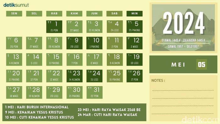 Kalender Mei 2024