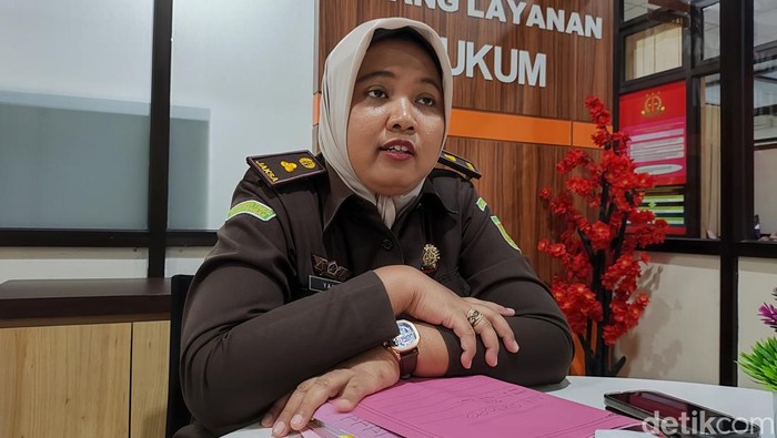 Kasi Pidum Kejari Gunungkidul, Nuraisya Rachmaratri di kantornya, Senin (13/5/2024).