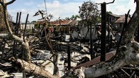 Kebakaran yang terjadi pada Senin (13/5) dini hari tadi menghanguskan 11 rumah warga.