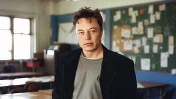 Meme Elon Musk jadi guru. Foto: Sadanduseless