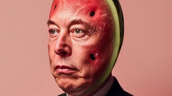 Meme Elon Musk jadi semangka. Foto: Sadanduseless
