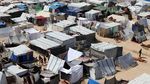 Penampakan Padatnya Tenda Pengungsi Palestina di Deir Al-Balah