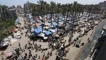 Penampakan Padatnya Tenda Pengungsi Palestina di Deir Al-Balah