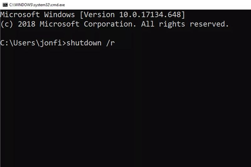 Cara Restart Windows dari Command Prompt.