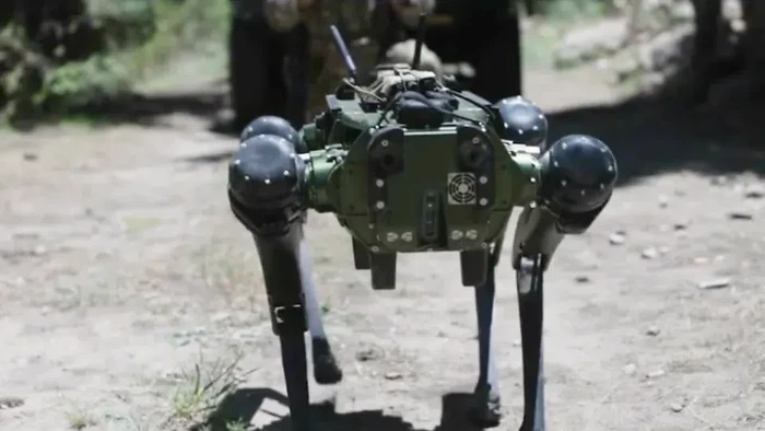 Robot Anjing Dipersenjatai Senapan Mesin