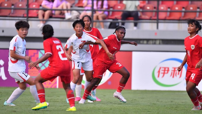 Timnas Indonesia takluk 0-9 dari Korea Utara di Piala Asia Wanita U-17 2024.