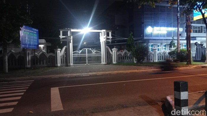 TKP pelajar ricuh di depan SMK Muhammadiyah 3 Umbulharjo Jogja, Senin (13/5/2024).