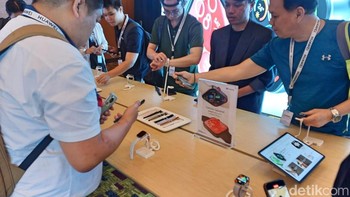 Media dan influencer pun antusias menjajal Huawei Watch Fit 3. Foto: Fino/detikinet